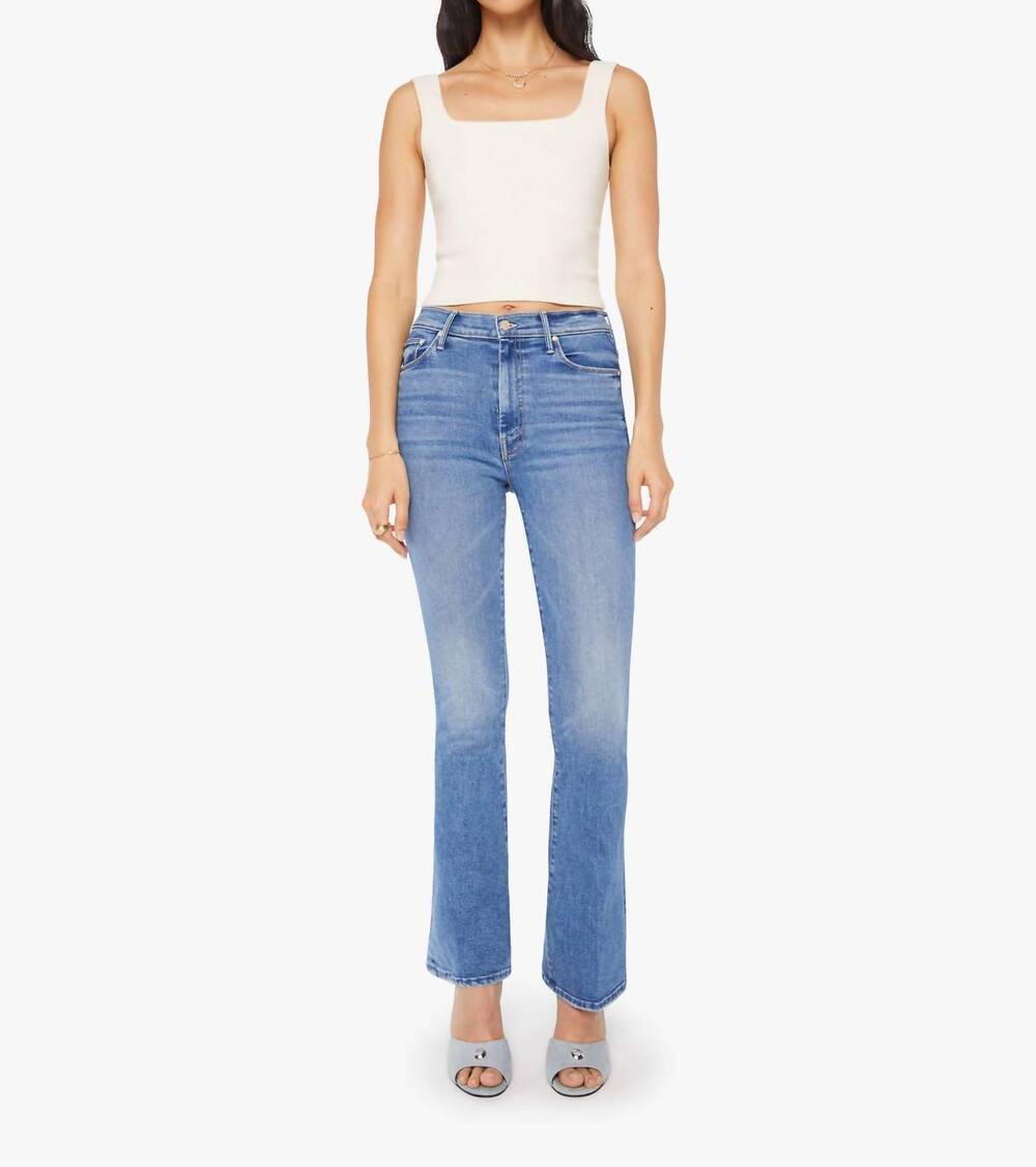 NEW MOTHER high waisted weekender skimp jeans in swing & a miss - Picture 3 of 7